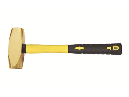 European style flat hammer with brass plastic handle