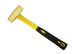 Brass plastic handle round drum hammer