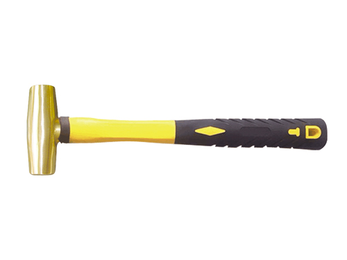 Brass plastic handle round drum hammer